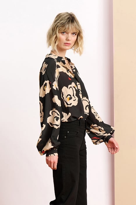 BLOUSE - FLOWER GLORY BLACK 5