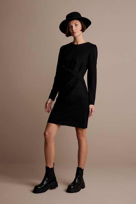 DRESS PUNTO MILANO BLACK 1