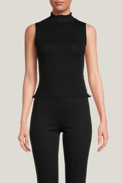 METAL KNITTED TOP BLACK 1
