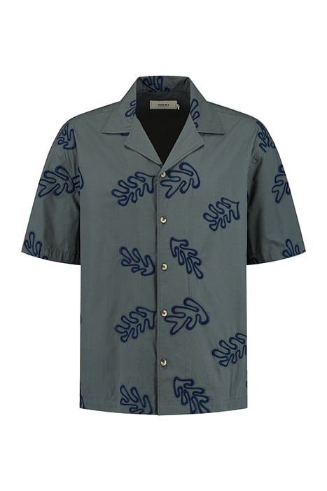 MEN SHORTSLEEVE REEF EMBROIDERY SMOKEY GREEN 4