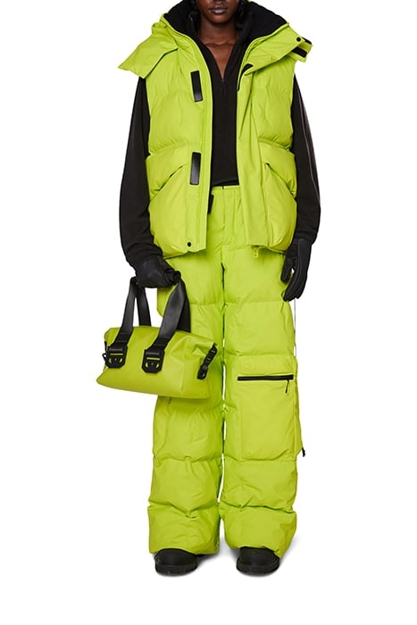 UNISEX SHOW BLOCK PUFFER VEST DIGITAL LIME 4