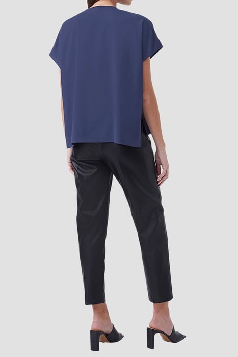 CREPE LIGHT S/S V NK TOP IRON INK 2