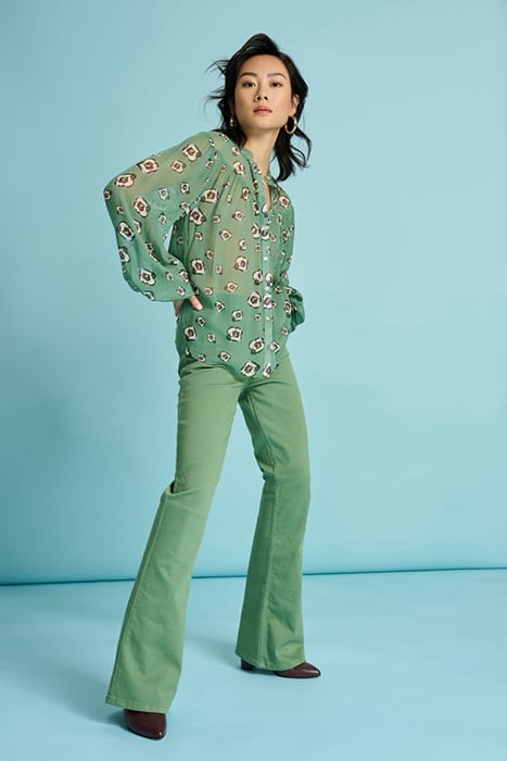JEANS - KATE FLARE MYTHICAL GREEN 5