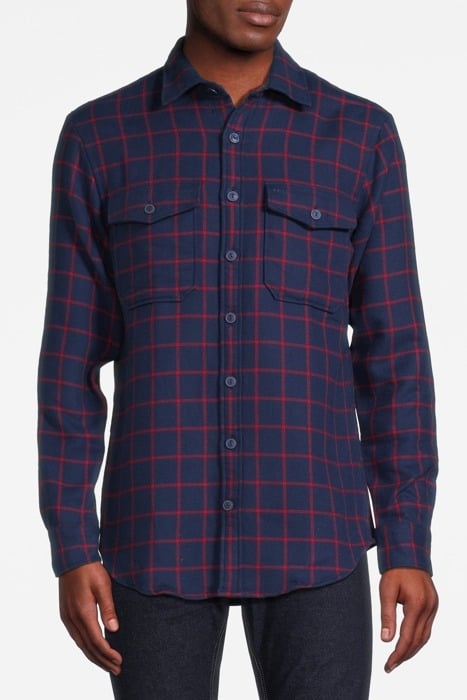 CHECK OVERSHIRT BLACK IRIS (NAVY) 1