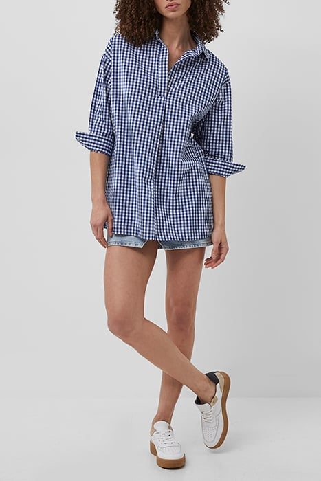 RETA CHECK POP OVER SHIRT CERAMIC BL/SUM WHITE 2