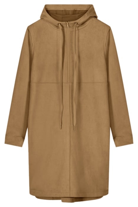 HOODED DESS SUEDINE BONDED BROWNS 3
