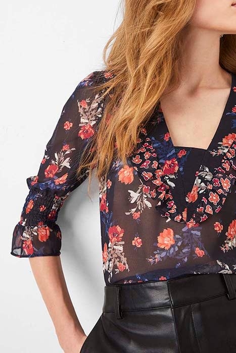 ELLA ROSE RECYCLD LACE MX SHRT UTILITY BLUE MULTI 4