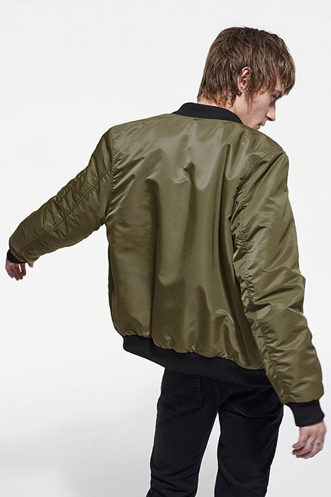 BOMBERS SHAPED JACKET WITH RIBBED EDGES KAKI 2