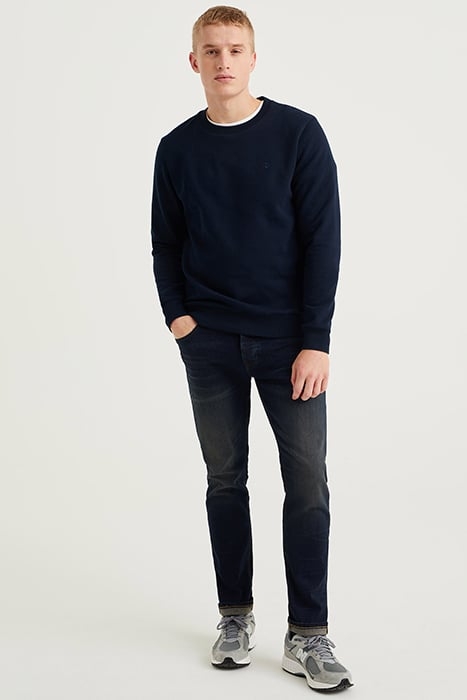 5POCKET MID WAIST DARK BLUE 3