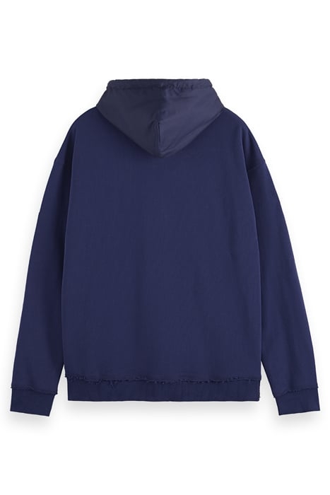 BADGE POCKET HOODIE NAVY BLUE 5