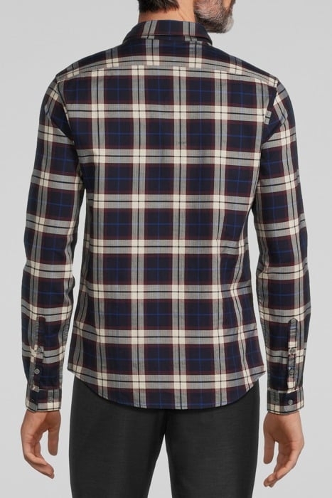 BURGUNDY CHECK SLIM SHIRT BURGUNDY 2