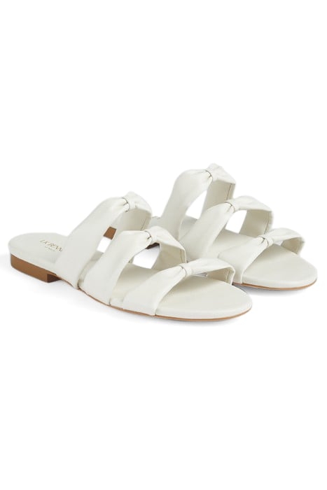 FLS JAYLA THREE BOW STRAP ECRU 2