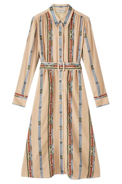 DR KATE - BELT PRINT DRES MULTI 2