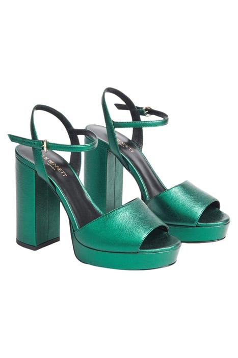 FS SOLANGE OPEN TOE GREEN 3
