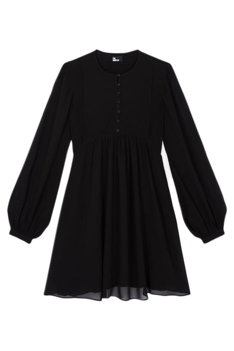 SHORT LONG-SLEEVED DRESS WITH TRIBES BLACK 1