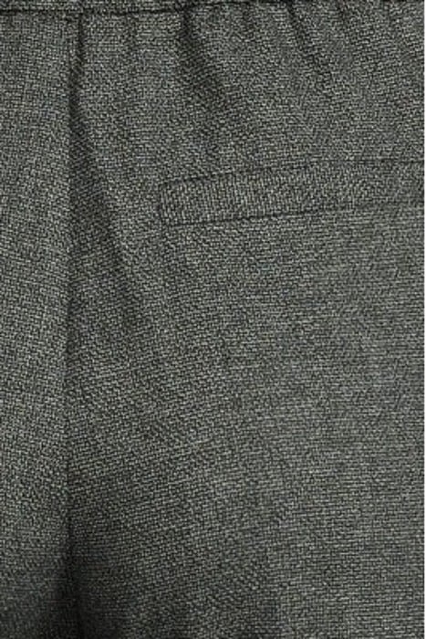 BLACK SEMI-PLAIN ELASTICATED WAIST JOGGERS 5