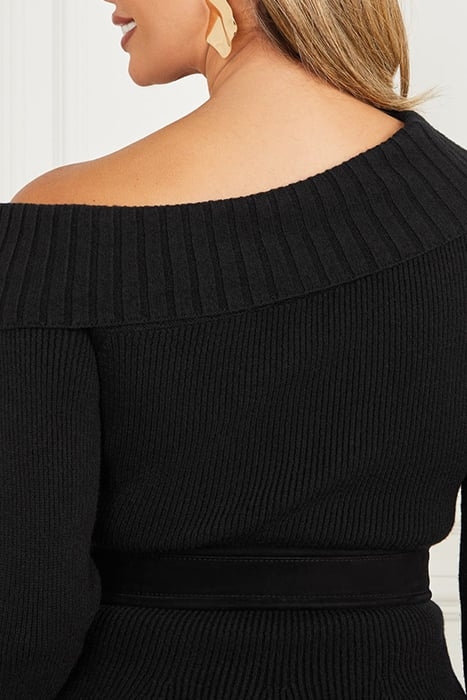 MARISOL SWEATER TOP JET BLACK KNITTED 6