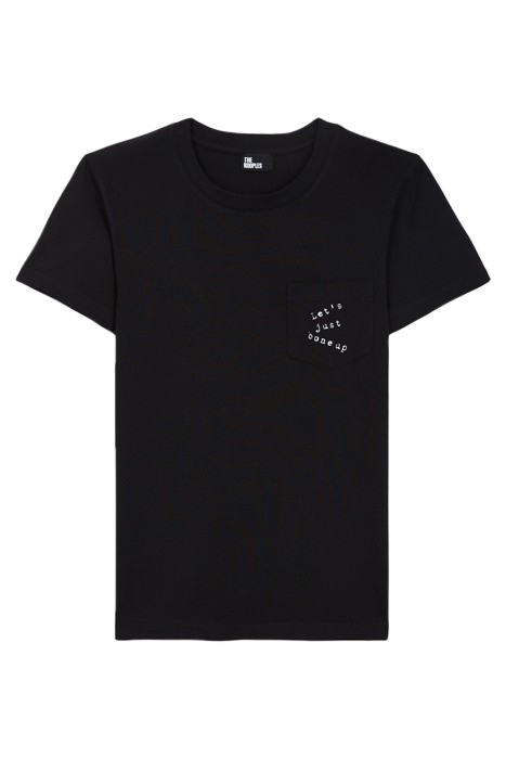 SHORT-SLEEVED MONOCHROME SCREEN PRINT T-SHIRT BLACK 5