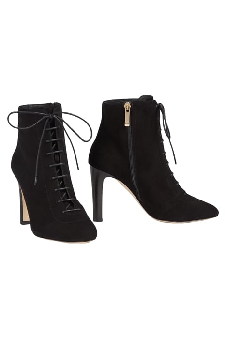 LYDIA - LACE UP STACKED BLACK 3