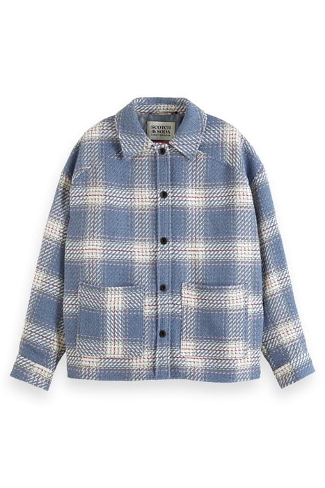 LIGHTWEIGHT CHECK OVERSHIRT BLUE MULTICOLOUR CHECK 4