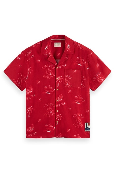 COTTON ALL OVER PRINTED SHIRT RED SMOOTH SALING AOP 1