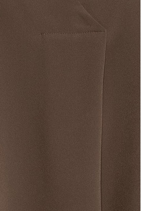 CREPE LIGHT S/S V NK TOP DEEP MOSS 5