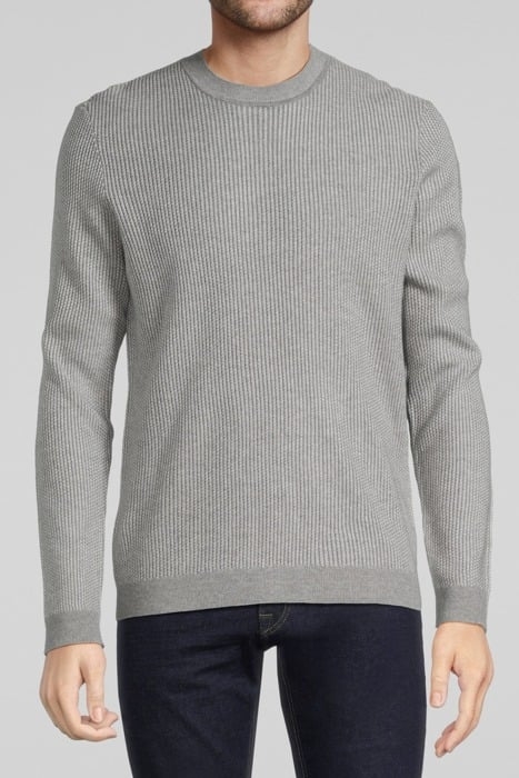 GREY WAFFLE KNIT SWEATER GREY 1