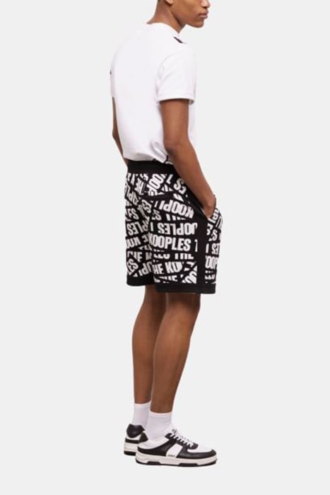 ALL OVER LOGO TAPE SHORTS BLACK / WHITE 5