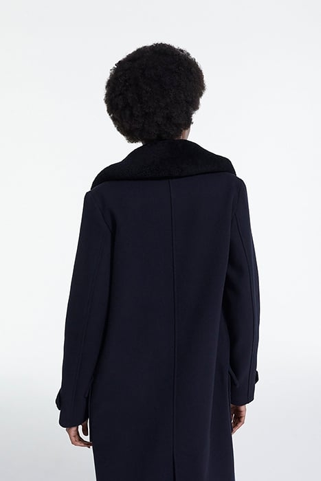 LONG CROSSOVER PEA STYLE COAT NAVY 5