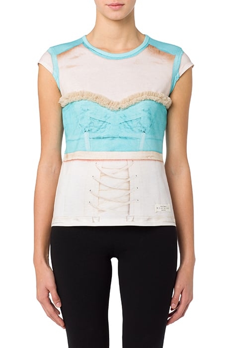 INSIDE OUT TROMPE-L'ŒIL JERSEY T-SHIRT BLUE 1