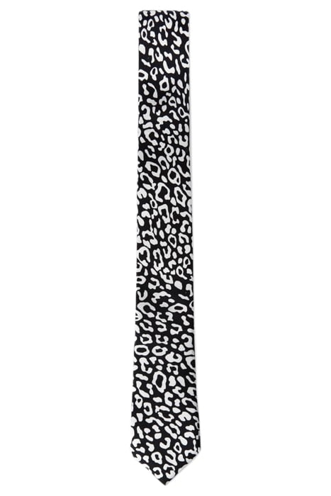 LEOPARD TIE BLACK WHITE 1