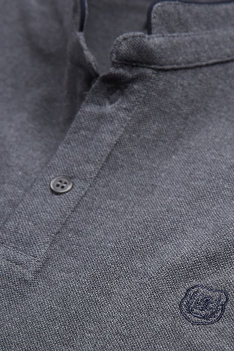 SHORT-SLEEVED POLO SHIRT WITH PIPING DETAIL GREY-NAVY 7