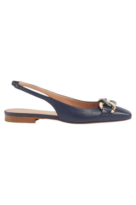 CARMENFLATSLINGBACKSQUARE NAVY 1