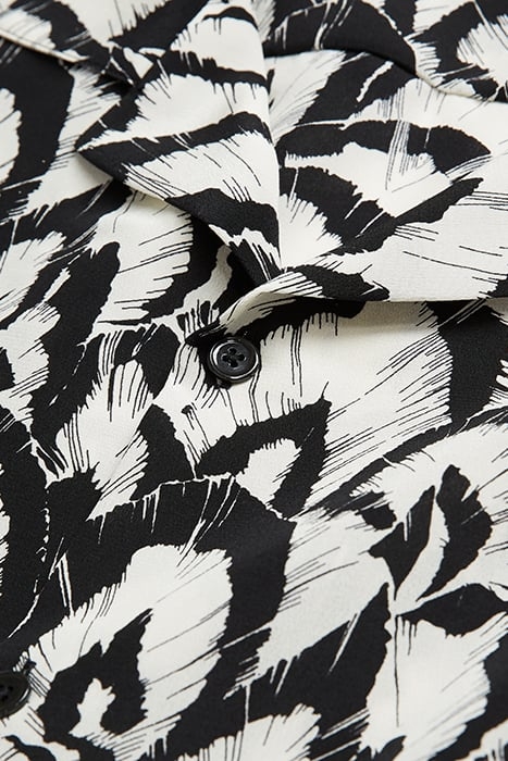 FEATHER PRINT SHIRT OFF WHITE / BLACK 7