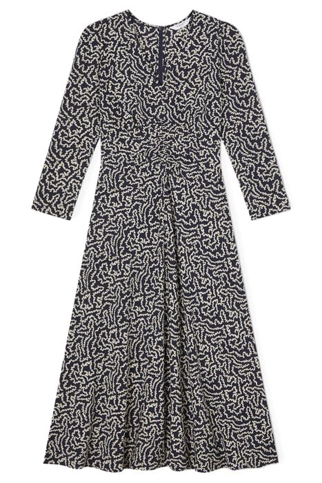 DR GABRIELLE GATHERED BLUE/CREAM 3