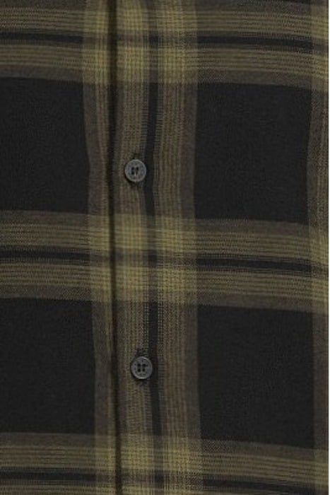 KHAKI CHECKED MOTIF ORGANIC REGULAR SHIRT KHAKI 5