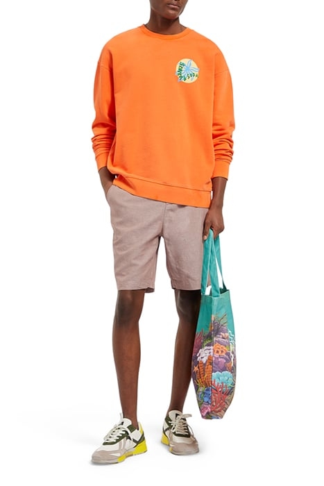 FAVE - COTTON/LINEN TWILL BERMUDA DRIFTWOOD 3