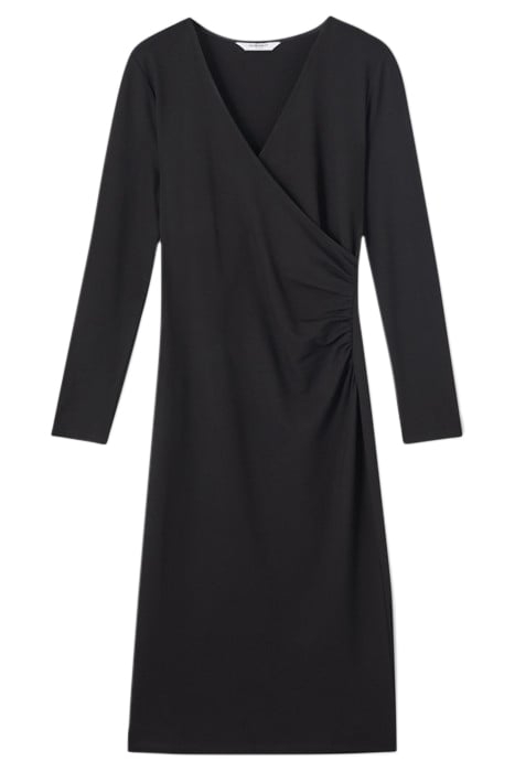 DR ALEX JERSEY WRAP DRESS BLACK 3