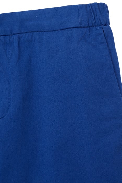 STRAIGHT COTTON TROUSERS WITH SEMI-ELASTIC BELT BLUE 2