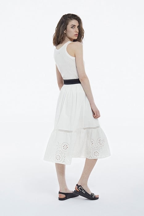 LONG SKIRT WITH EMBROIDERY WHITE 4