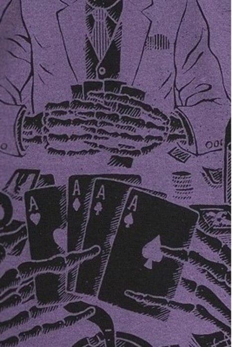 BLACK T-SHIRT WITH CARD GAME BLACK 5