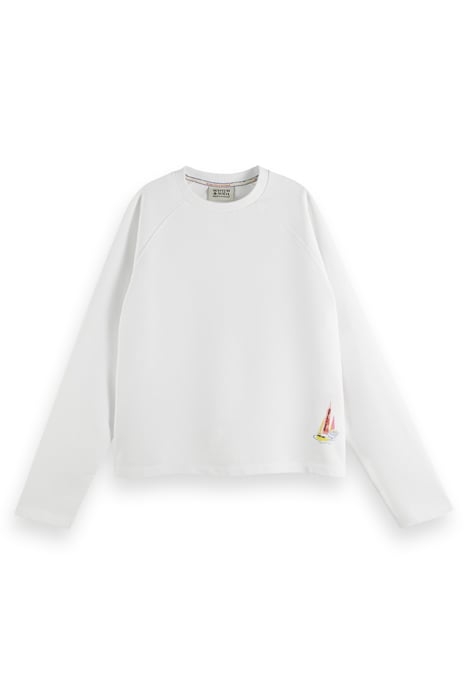 RAGLAN SLEEVED SWEATSHIRT WHITE 1