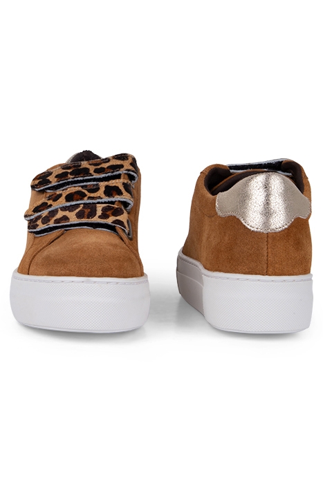 FAWN TRAINERS WITH LEOPARD VELCRO 2