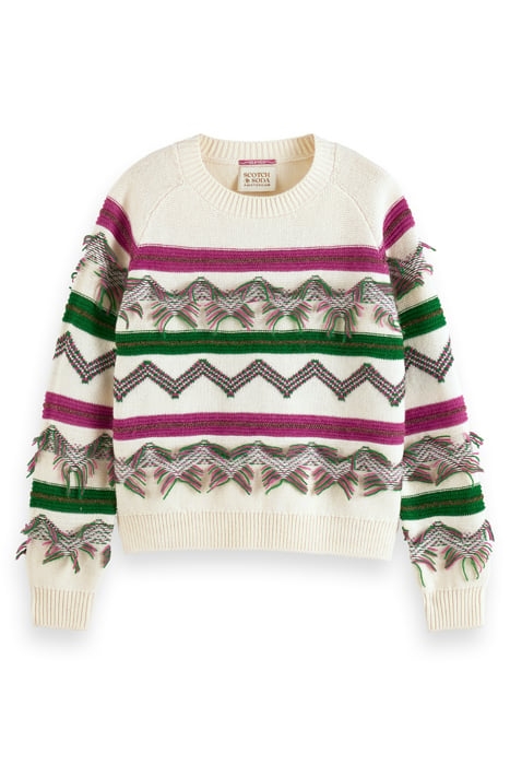 FRINGE JACQUARD PULLOVER SOFT ICE 4