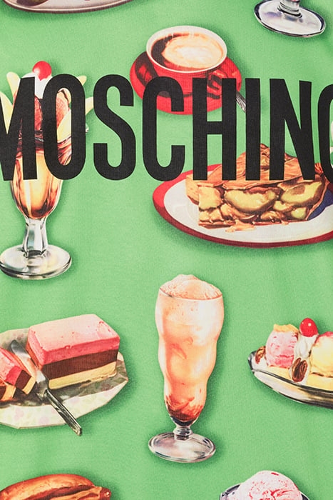 FOOD PRINT COTTON BLEND SWEATSHIRT GREEN 4