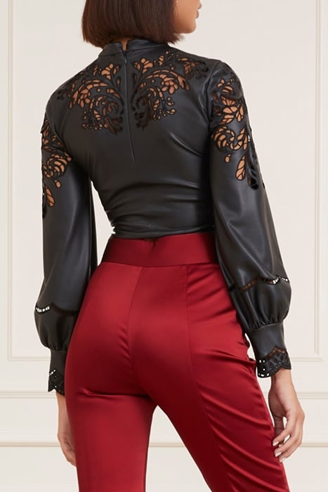 SOLANGE TOP JET BLACK BLOUSE 2