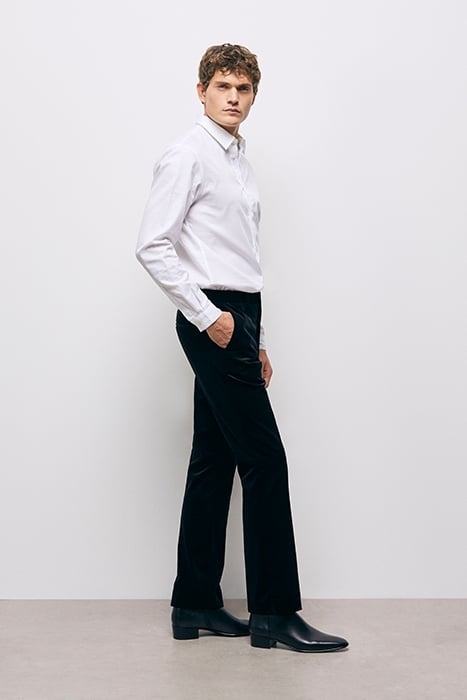 SMOOTH VELVET SUIT TROUSERS BLACK 4