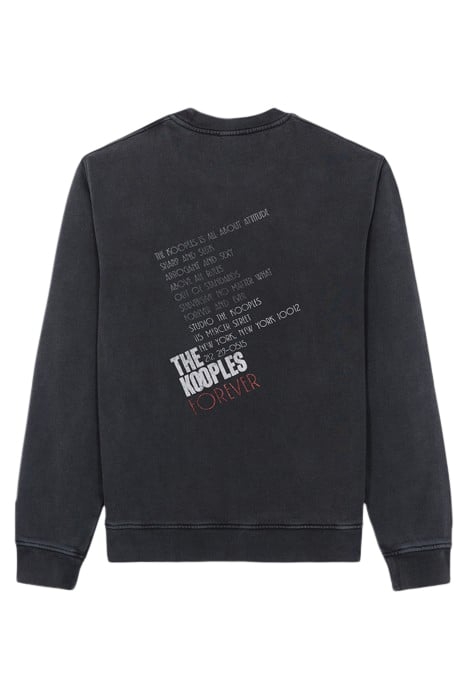 TIGER ROUND NECK SWEATSHIRT BLACK WASHED 2