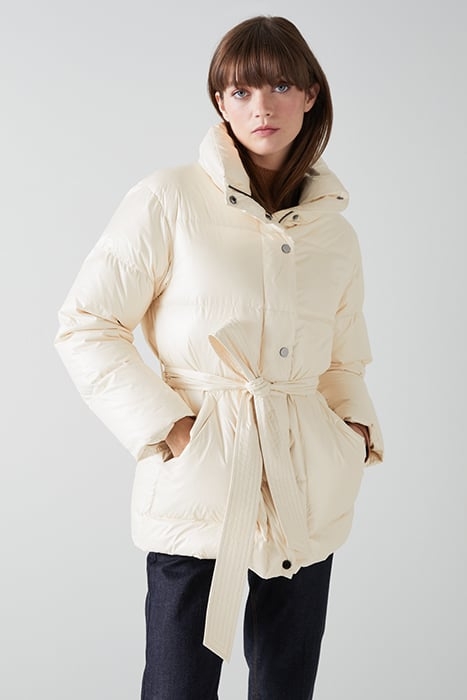 CT MORZINE BELTED PUFFA CREAM 1