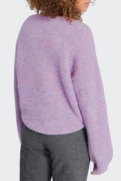 VIOLET MARL KNIT SWEATER WITH BUTTONED NECK 2